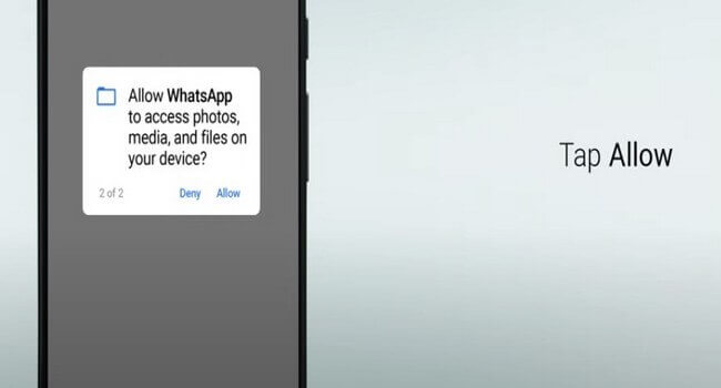 Allow WhatsApp Media Usage