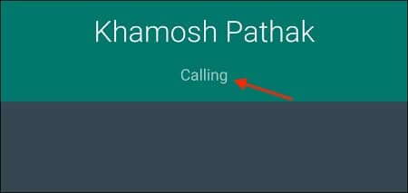 Calling WhatsApp Contact