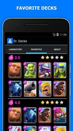 Dr. Decks Clash Royle Deck Suggestion App