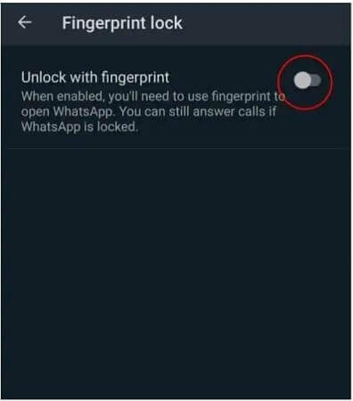 Enable WhatsApp Lock