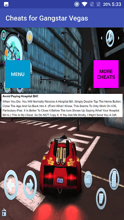 Gangstar Vegas Cheats App