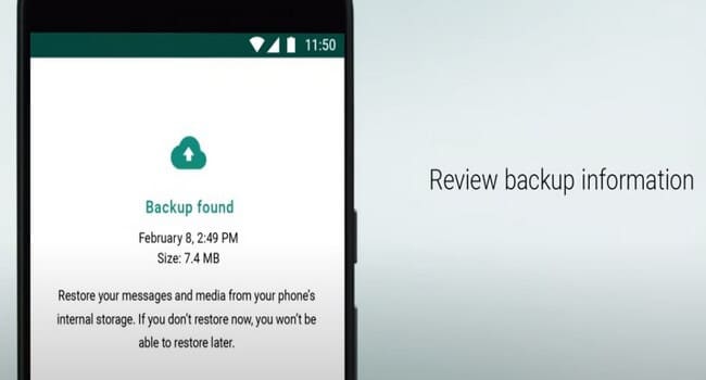 Review Backup Information