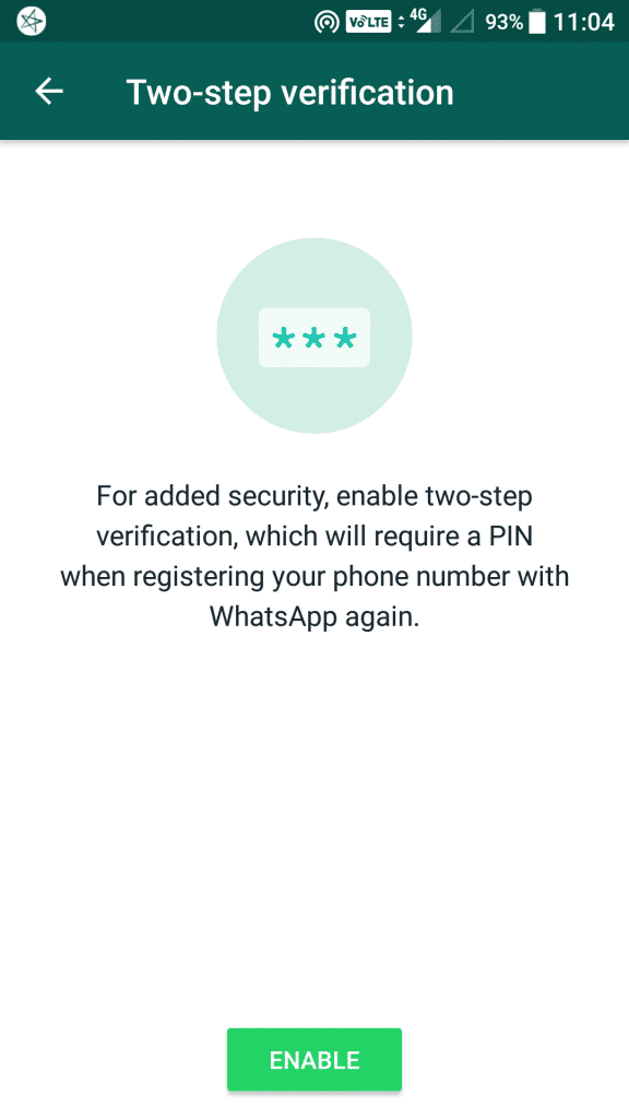 How to Setup Two-Step Verification in WhatsApp?