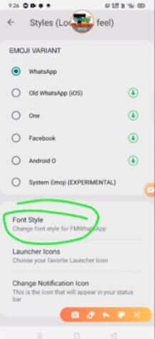 WhatsApp Font Style