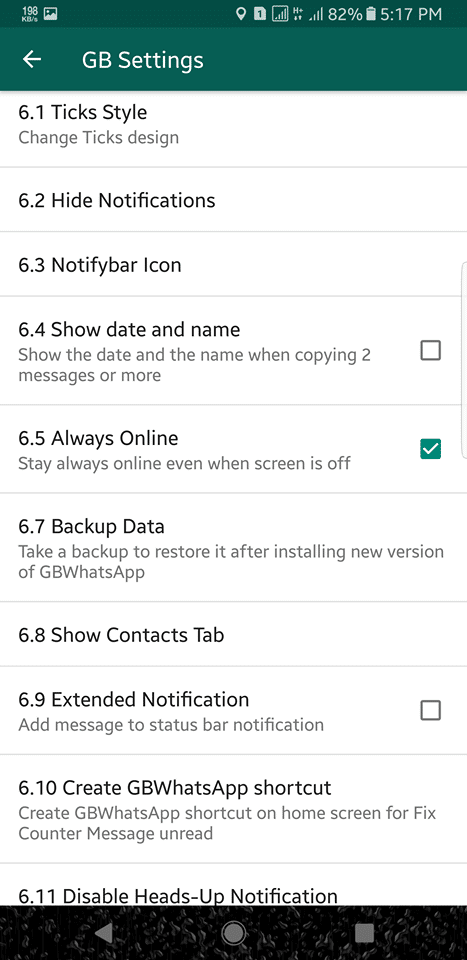 How To Show WhatsApp Status Always Online gbwhatsapp-always-online-trick