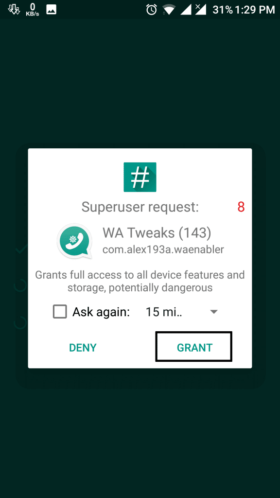 wa tweaks root