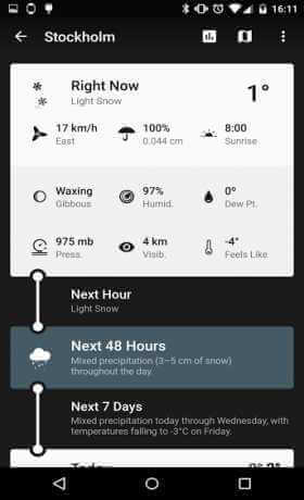 Weather Timeline