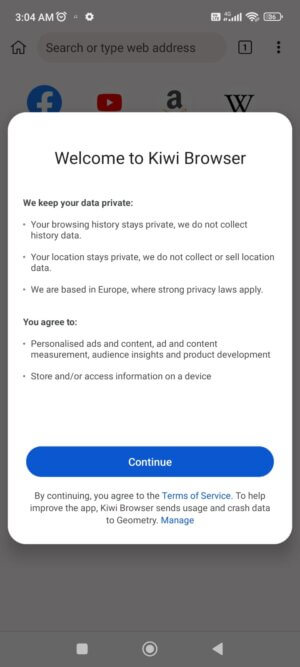 Kiwi Browser Apk