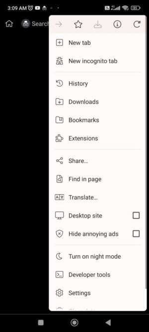 Kiwi Browser App