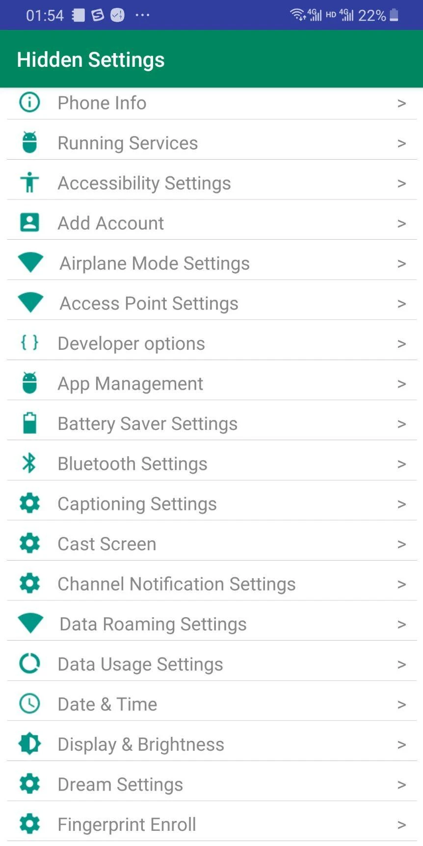 Hidden Settings 1