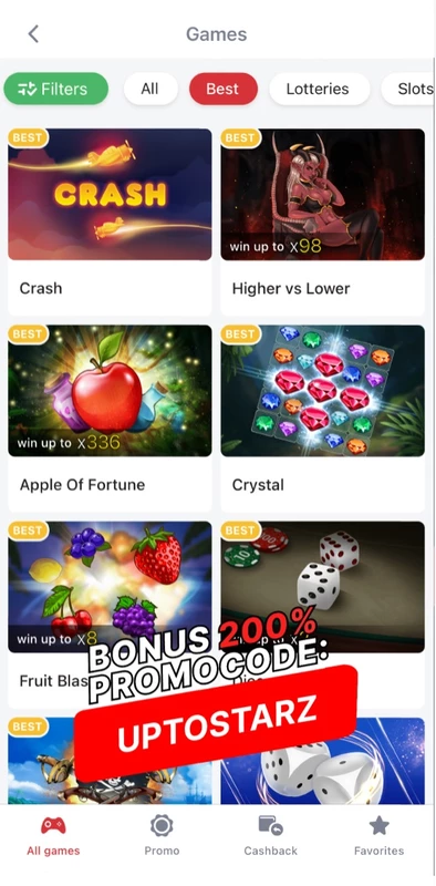 Podgląd interfejsu aplikacji 888starz casino na smartfonie